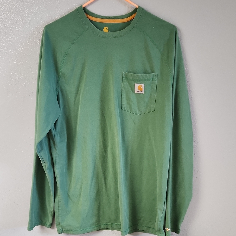 Carhartt Men's Green Long Sleeve Shirt